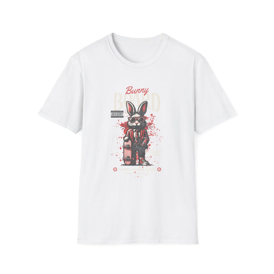 Bunny Blood Graphic Tee for Animal Lovers, Streetwear, Casual Wear, Gifts for Birthdays, Unique Fashion Statement